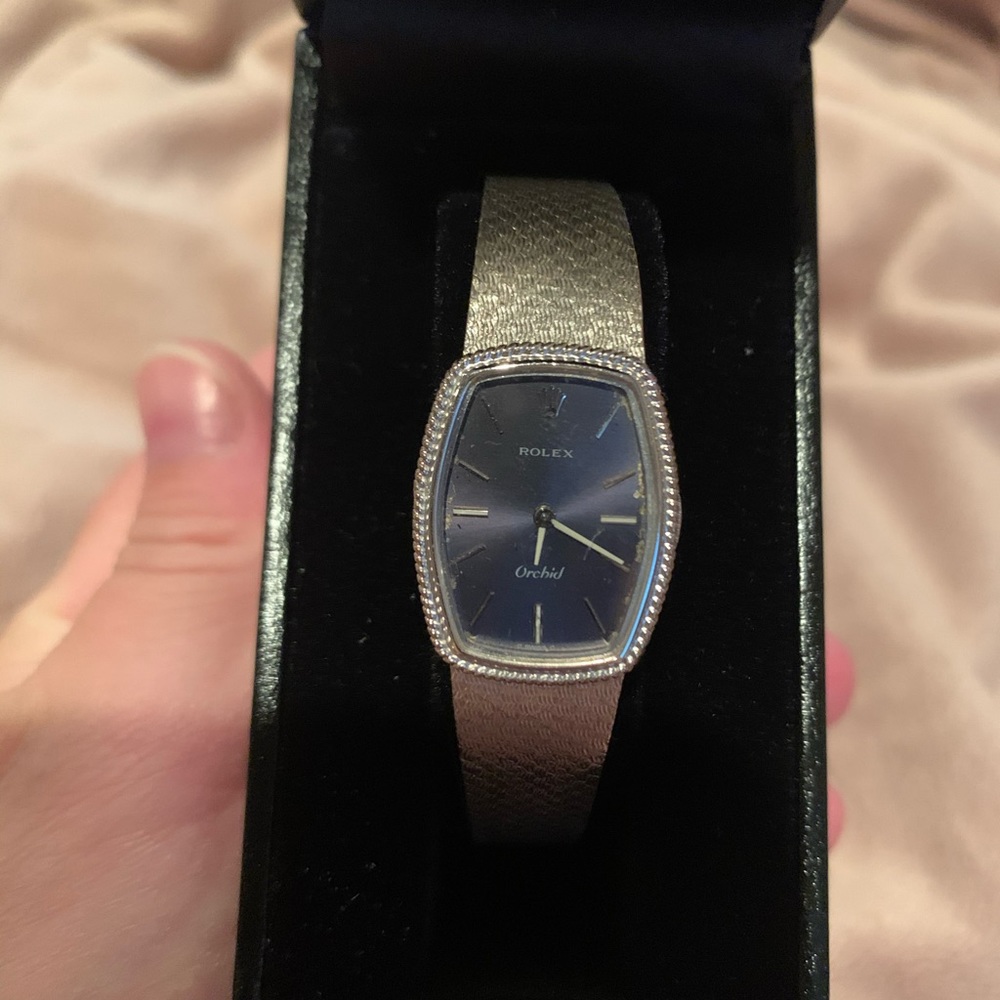 Reserved🔥 Authentic 18k white gold Rolex orchid watch
